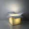 Creative idea concepts , One luminous opened light box glowing on dark grey background
