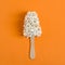 Creative idea: flowers of white lilac on stick like popsicle