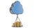 Creative idea and inspiration Cloud and gold coins on weighing d