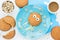 Creative idea for kids breakfast - oatmeal cookies cereal rings