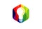 Creative Idea Light Bulb Hexagon Logo Design