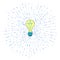 Creative idea in light bulb shape as inspiration concept. element. Flat icon