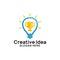 creative idea logo design template. bulb star icon symbol design