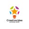 creative idea logo design template. bulb star icon symbol design