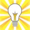 Creative idea symbol. Light bulb success concept icon logo