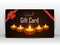 Creative illustration of burning diya with fireworks, diwali gift card