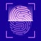 Creative illustration of fingerprint. Art design finger print. Security crime sign. Abstract concept graphic element. Thumbprint