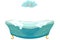 Creative Illustration and Innovative Art: Bath Tub and Cloud.