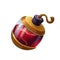 Creative Illustration and Innovative Art: Red Magic Potion Bomb.