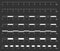 Creative illustration of map scale line set isolated on background. Art design unit of measurement. Abstract concept mathematical