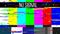 Creative illustration of no signal TV test pattern background. Television screen error. SMPTE color bars technical problems. Art