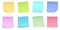 Creative illustration of post note papers sticker pin isolated on background. Translucent adhesive sticky tape art design.