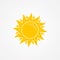 Creative, illustration of sun vector isolated summer icon design on the white background