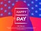 Creative illustration with trendy gradient effect, poster or banner of Presidents Day.