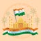 Creative India Independence Day Design Vector Art Logo