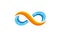 Creative Infinity Blue Orange Technology Design Logo