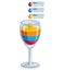 Creative infographics element, 3d wineglass with three layer