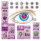 Creative infographics, human eye, looking eye idea, vector illus