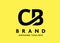 Creative initial bold letter cb logo