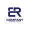 Creative initial letter ER logo
