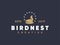 Creative Inspirational Bird Nest Hipster Logo Emblem