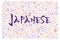 Creative japanese alphabet texture background