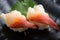 Creative Japanese food menu, The Stimpson surf or hokkigai sushi - japanese food style