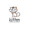 Creative kitten Logo Design Vector Art Logo