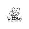 Creative kitten Logo Design Vector Art Logo