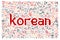 Creative Korean alphabet texture background