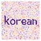 Creative Korean alphabet texture background