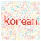 Creative Korean alphabet texture background