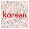 Creative Korean alphabet texture background