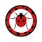 Creative ladybug circle symbol