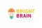 Creative Lamp Bulb Brain Inside Logo