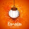 Creative lantern for Ramadan Mubarak celebration.