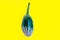 Creative layout made of eggplant on yellow background. Asia Eggplant. Fresh eggplant. Flat lay. minimal food idea concept.