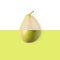 Creative layout made of pear. Flat lay. Food vegan concept