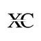 Creative Letter XC Logo Vector With black Colors. Abstract Linked Letter XC Logo Design