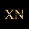 Creative Letter XN Logo Vector With Gold Color. Abstract Linked Letter XN Logo Design