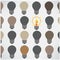 Creative light bulb background ,difference concept