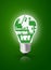 Creative light bulb with construction worker idea