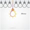 Creative light bulb difference idea concept background