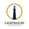 creative lighthouse logo template icon image