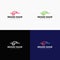 Creative line art chameleon logo design template vector illustration. Lizard animal, Exotic animal, Chameleon logo template.