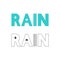Creative line art word RAIN
