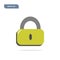 Creative lock button icon design