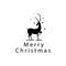 Creative logo Christmas symbol illustration of reindeer color design vector