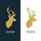 Creative logotype stylized deer.