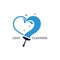 Creative Love Cleaning Concept Logo Design Vector template